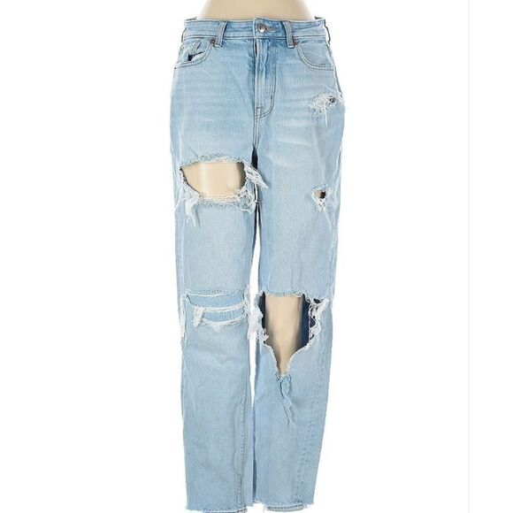 American Eagle Distressed Wide Leg Jeans - Picture 1 of 3